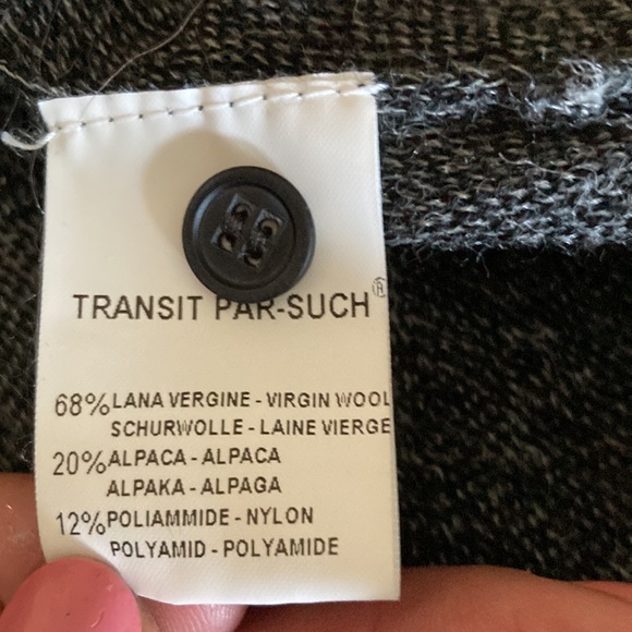 Transit Par Such Lightweight Gray Sweater Jacket - Picture 4 of 9